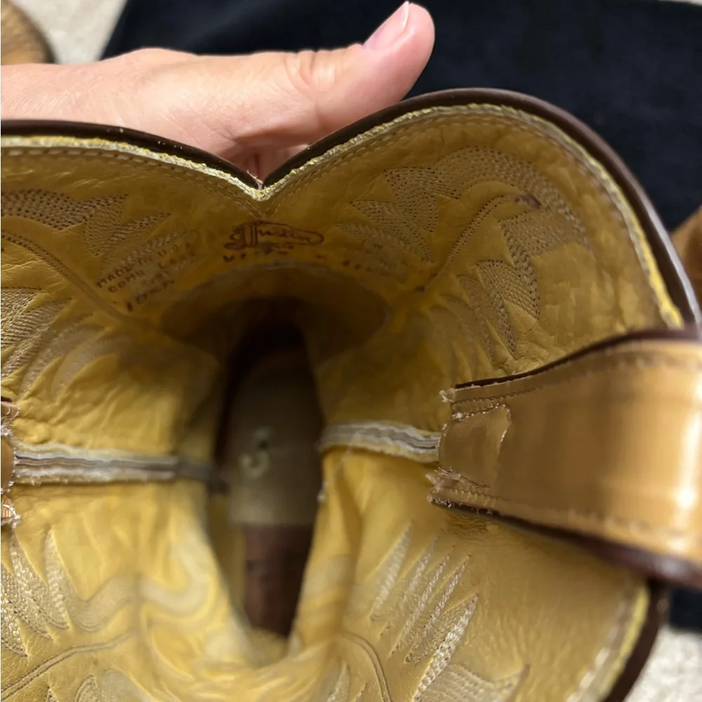 Justin ostrich cowboy boots - Picture 5 of 10